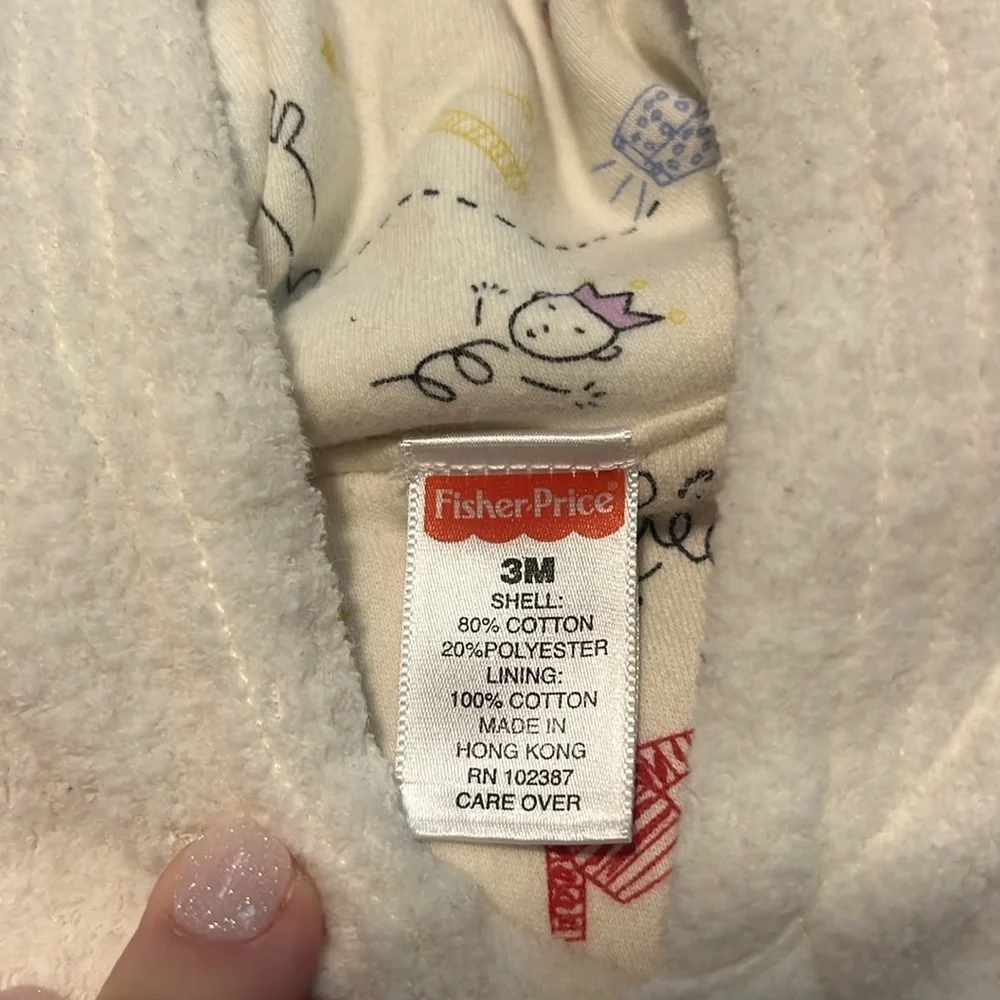 Fisher Price Vintage‎ Button Up Reversible Infant Jacket 3M